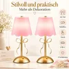 Ciskotu Rosa Schleifen-Tischlampe 2er-Set, Akku, Type-C, Produktbild-Vorschau 7