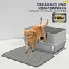PawHut Katzentoilette Edelstahl Offene Katzenklo mit Produktbild-Vorschau 7