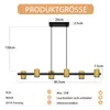 ZMH Pendelleuchte esstisch Hängelampe Schwarz Gold: Produktbild-Vorschau 4