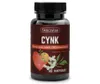 A bottle of dietary supplements with a label showing the brand, product name, ingredients, and a graphic illustration. Produktbild-Vorschau
