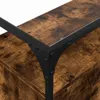 vidaXL Sideboard mit Glasplatte Räuchereiche 98x35x81 cm Produktbild-Vorschau 7