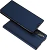 A dark blue flip case for a smartphone is shown against a white background. Produktbild-Vorschau