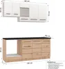 Homestyle4u Küche 180 cm  Küchenzeile ohne Geräte Produktbild-Vorschau 3