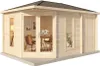 Alpholz 5-Eck Gartenhaus Liwa Compact mit Anbau 452x312cm Produktbild-Vorschau 6