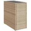 vidaXL Garten-Beistelltisch Glasplatte Beige 58x27,5x55 cm Produktbild-Vorschau 1