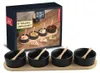 Dipschalen Set schwarz 4 Schalen mit Bambus Tablett 38 cm Produktbild-Vorschau 2