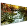 Triptychon auf leinwand orangefarbene landschaften 90x60 cm Produktbild-Vorschau 1