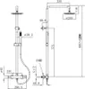 Duschsystem Set Gold gebürstet rund mit Regendusche Ø20 cm Produktbild-Vorschau 4