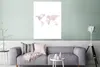 MuchoWow® Poster Weltkarte - Aquarellfarbe - Rosa 90x120 cm Produktbild-Vorschau 5