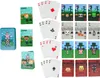 A collage of Minecraft-themed playing cards and a metal tin. Podgląd zdjęcia produktu