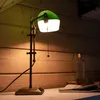 RGB LED Banker Tischlampe, bronze, Glasschirm grün, H 56 cm Produktbild-Vorschau 5