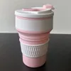 350ml růžový skládací silikonový šálek na kávu, opakovaně Náhled obrázku produktu 4