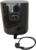 A black air fryer with its power cord and plug. Produktbild-Vorschau