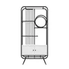 A white and black bookshelf with storage cabinet. Produktbild-Vorschau