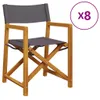 Klappbare Gartenstühle 8 Stk. Dunkelgrau Stoff Produktbild-Vorschau 1