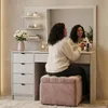 BEAUTYSOFA | Schminktisch MALTA Kaschmir 120 cm mit Spiegel Produktbild-Vorschau 11