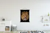 MuchoWow® Textilposter Löwe - Porträt - Schwarz - Tiere Produktbild-Vorschau 2