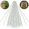 A white Christmas tree form decorated with a string of lights, with inset images showing a close-up of the lights on a real tree and a fully decorated Christmas tree. Anteprima dell’immagine prodotto