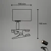 Technical drawing and a small photo of a desk lamp with dimensions. Náhled obrázku produktu