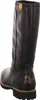 A black leather boot shown from the back. Voir les images du produit