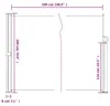 vidaXL Bočná výsuvná markíza čierna 180x500 cm Náhľad obrázku produktu 8