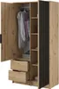 Kleiderschrank Stilo Eiche Artisan mit Lamellen – 105 cm, 2 Produktbild-Vorschau 4