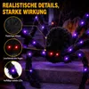 Halloween Deko Riesenspinne XXL 150cm, LED Spinne mit roten Produktbild-Vorschau 4