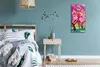 Wohnzimmer-Bild Leinwand Uhr 30x60 Malerei Abstrakt Produktbild-Vorschau 4