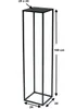 A black metal rectangular stand with dimensions indicated. Náhled obrázku produktu
