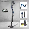 A promotional image showcasing a cordless vacuum cleaner with various accessories. Náhľad obrázku produktu