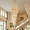 WISFOR 120/140cm plafoniere a spirale gocce di cristallo a Anteprima dell’immagine prodotto 14