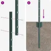 vidaXL Plotový sloupek 5 ks zelený 120 cm ocelový Náhled obrázku produktu 7