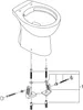 Grohe Bau Ceramic WC stojace s vertikálnym odtokom, 1 ks. Náhľad obrázku produktu 5