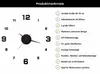 Wanduhr groß XXL 3D selbstklebend schwarz modern DIY 40-70 Produktbild-Vorschau 2