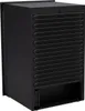 The back of a black wine cooler with a visible condenser coil. Produktbild-Vorschau
