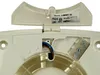 Close-up view of the internal wiring and connection terminal of a white electrical device, with a label showing product information. Podgląd zdjęcia produktu
