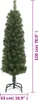 vidaXL Künstlicher Weihnachtsbaum Schlank mit Ständer Grün Produktbild-Vorschau 5