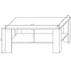 Couchtisch Wohnzimmertisch Sofa Kaffeetisch Bea 100 x 57 cm Produktbild-Vorschau 6