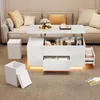 Sweiko 100x50x45cm Couchtisch 4-in-1 höhenverstellbarer Produktbild-Vorschau 2