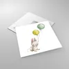 Bilder auf glas - Einteilig - Häschen Luftballons Kinder - Produktbild-Vorschau 2