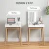 HOMCOM Coiffeuse avec miroir table de maquillage style Voir les images du produit 3