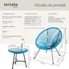Ensemble table et chaises de jardin Santana - bleu Voir les images du produit 6