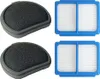 A collage of two gray foam filters and two blue HEPA filters. Produktbild-Vorschau