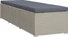 vidaXL Chaise longue avec support Poly rotin gris Voir les images du produit 9
