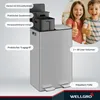 WELLGRO Treteimer 2x30L Silber – Edelstahl mit Softclose & Produktbild-Vorschau 4
