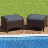 COSTWAY Set da 2 sgabelli in polyrattan, sgabelli con Anteprima dell’immagine prodotto 2