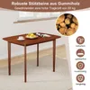 COSTWAY Eettafel, eettafel met poten van rubberhout, Productafbeelding-voorbeeld 4