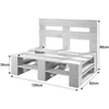 Lermowood Palettenmöbel Mp Bank 120 x 80 x 30 cm Natur | Produktbild-Vorschau 3