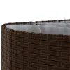 7-tlg. Garten-Sofagarnitur mit Kissen Braun Poly Rattan Produktbild-Vorschau 8