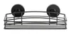 A black wire shower caddy with two suction cups for mounting. Produktbild-Vorschau